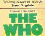 Ticket stub, 27.3.1980