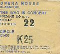 Ticket stub, 22.10.1971