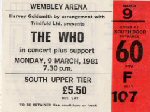 Ticket London 1981 night #1 (thanks to Steve Bastow)