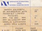 Ticket Birminghamn 1982 (&copy; by Richard Lewis)