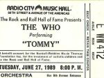 Ticket New York, 27-06-1989 (© Thomas Byron)