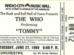 Ticket New York, 27-06-1989 (&copy; Thomas Byron)