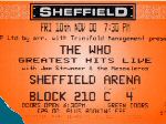 Ticket Sheffield, 10-11-2000 (thanks to Steve Bastow)