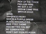 Toronto, Set List (&copy; Vic-Hamilton)