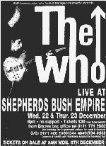 Shepherds Bush Empire Concert Promo, 22./23.12.1999