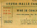 Ticket stub Essen 1972 (thanks to Burkhard Kaiser)