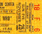 Ticket Stub 25.11.1973 (© Richard Patton)