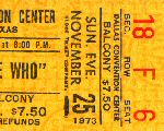 Ticket Stub 25.11.1973 (&copy; Richard Patton)