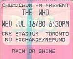Ticket, 16.7.1980