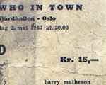 Ticket, Oslo 2.5.1967