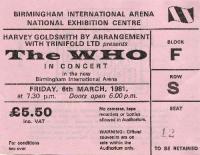 Ticket Stub, 06-03-1981 (© Richard Lewis)