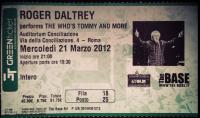 Rome 2012, Ticket Stub (Photo: Filippo de Orchi)