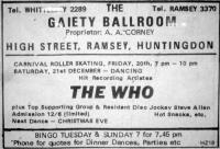 Promo add 21 December 1968
