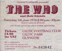 Ticket Swansea, 12 June 1976