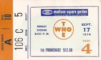 Ticket, New York 17 September 1979