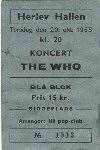Ticket stub Herlev Hallen (by Matt Culley)