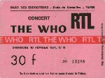Ticket stub Paris 1974 (thanks to Jos? from France)