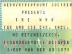 Ticket stub 3.12.1979 (thanks to Joe Tallarico)
