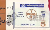 Ticket, New York 18 September 1979
